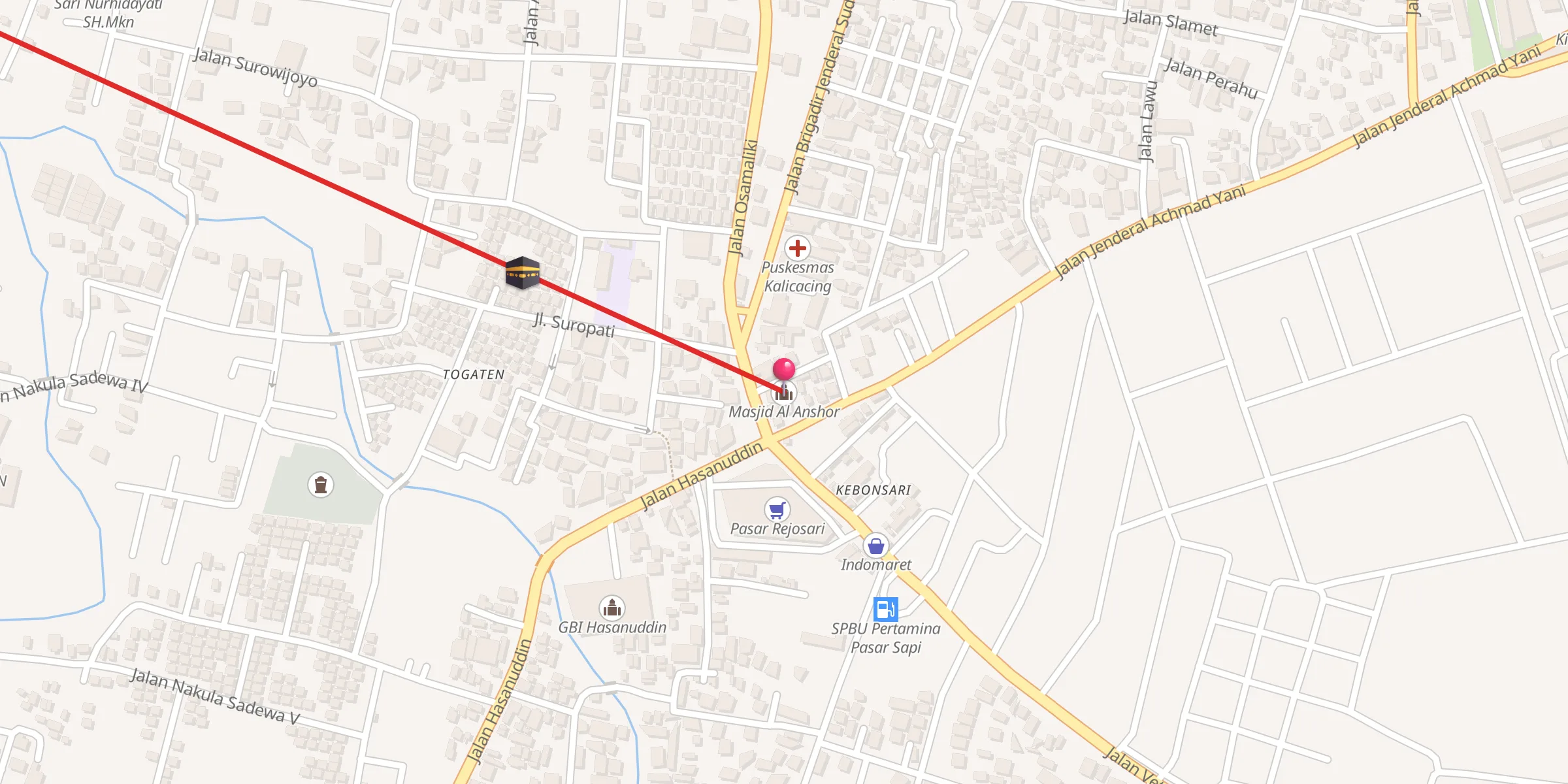 Carte de localisation : Masjid Al Anshor