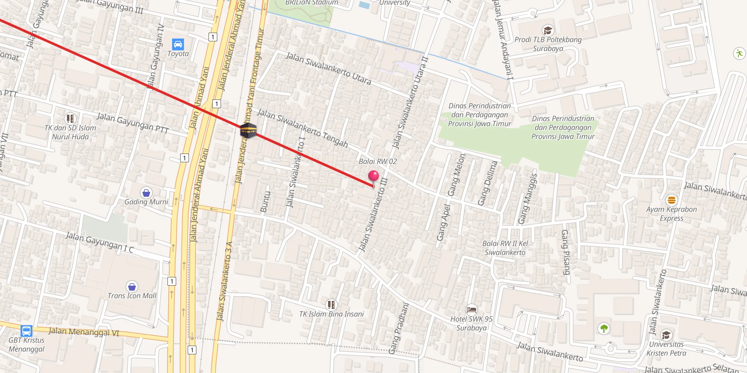 Carte de localisation : Masjid Al Hidayah