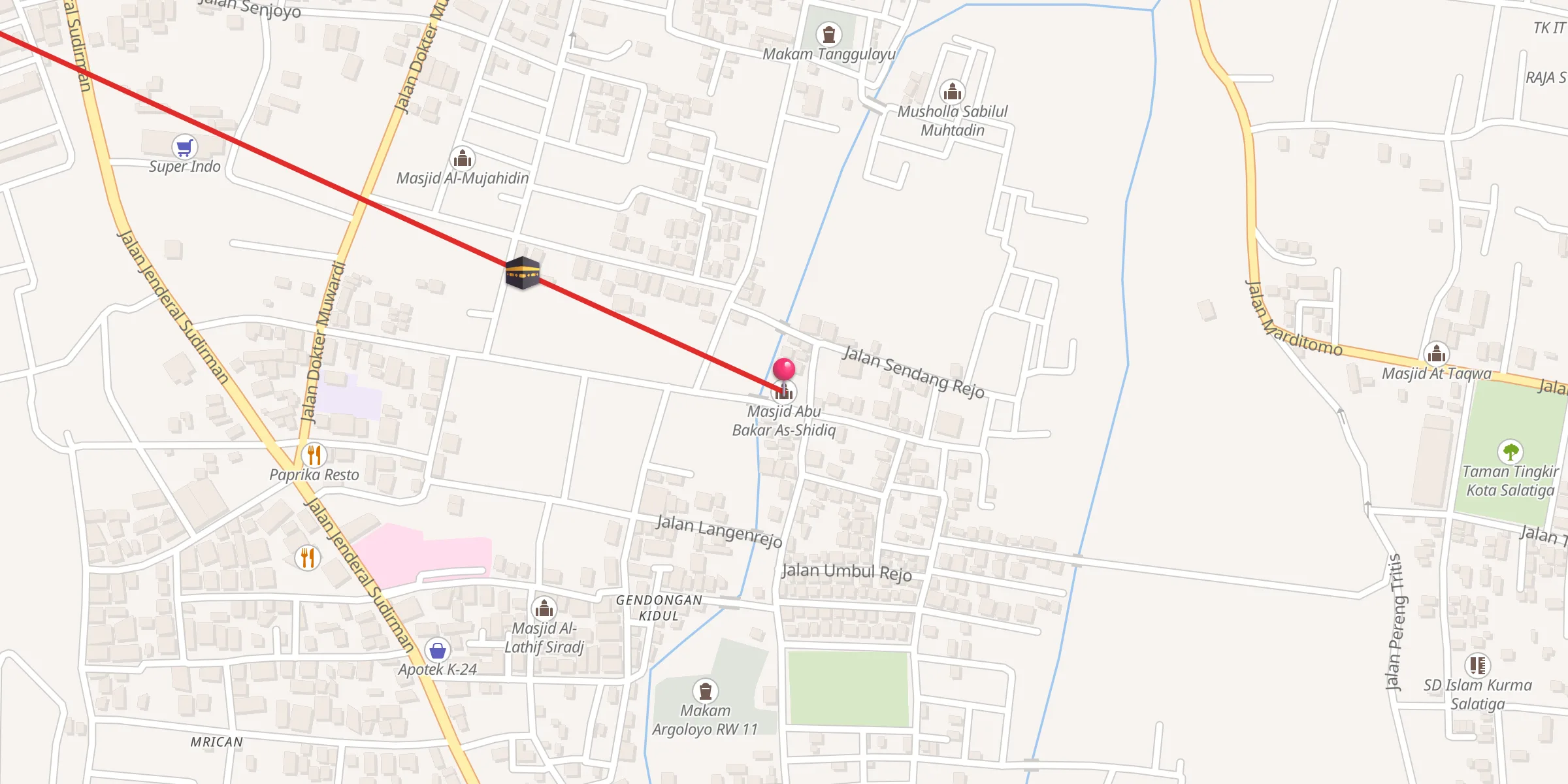 Carte de localisation : Masjid Abu Bakar As-Shidiq