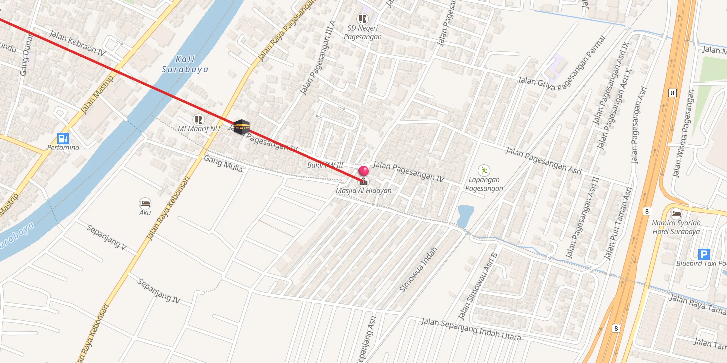 Carte de localisation : Masjid Al Hidayah
