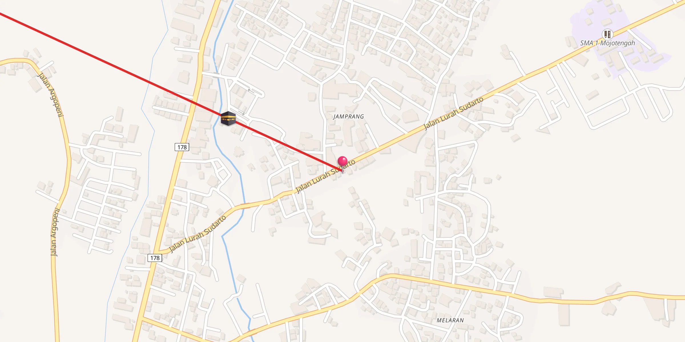 Carte de localisation : Musholla AL Gufron