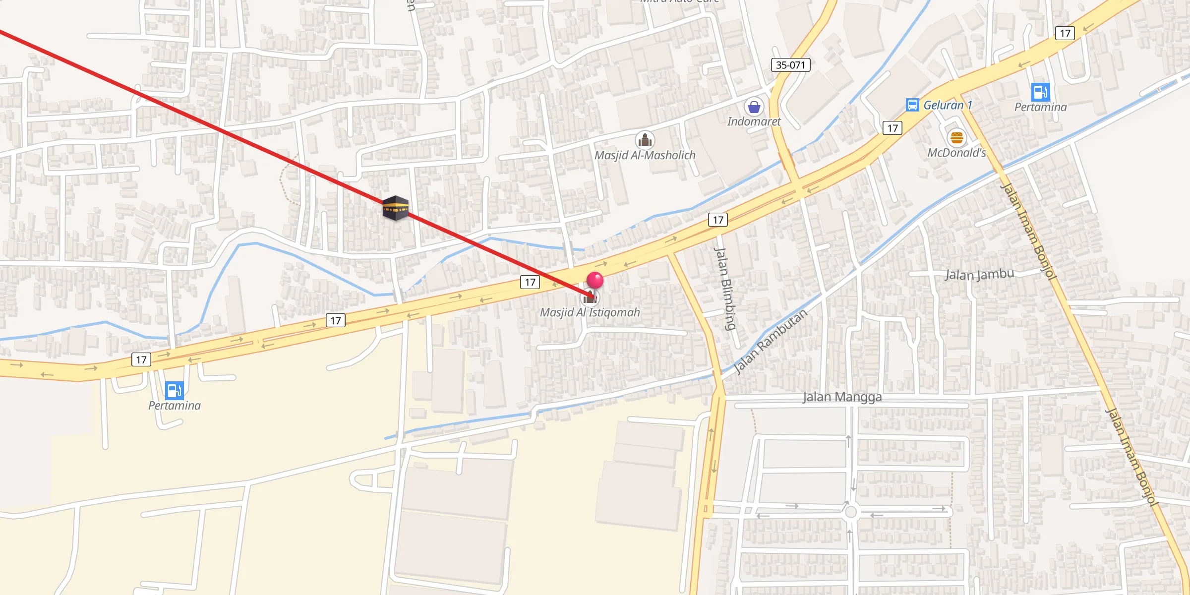 Carte de localisation : Masjid Al Istiqomah