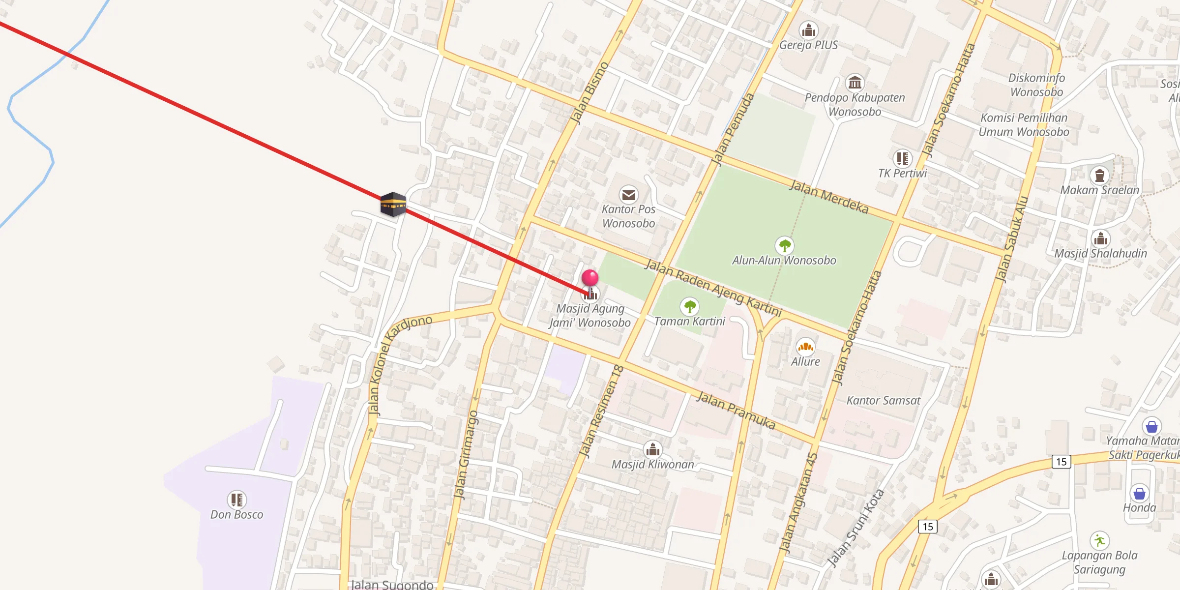 Carte de localisation : Masjid Besar Jami