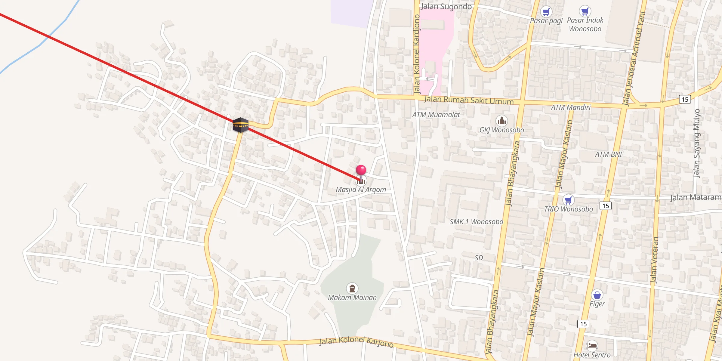 Carte de localisation : Masjid Al Arqom