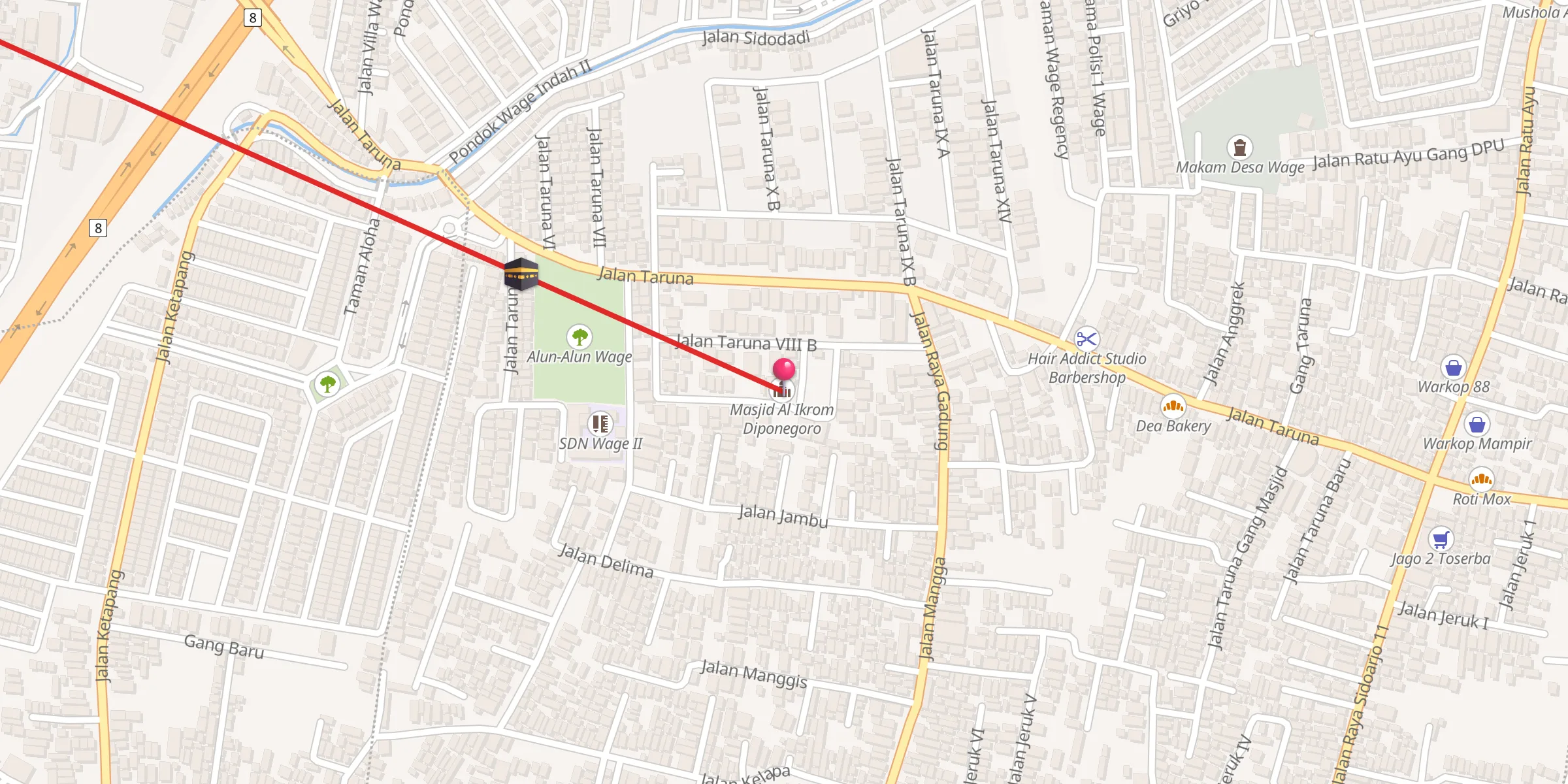 Carte de localisation : Masjid Al Ikrom Diponegoro