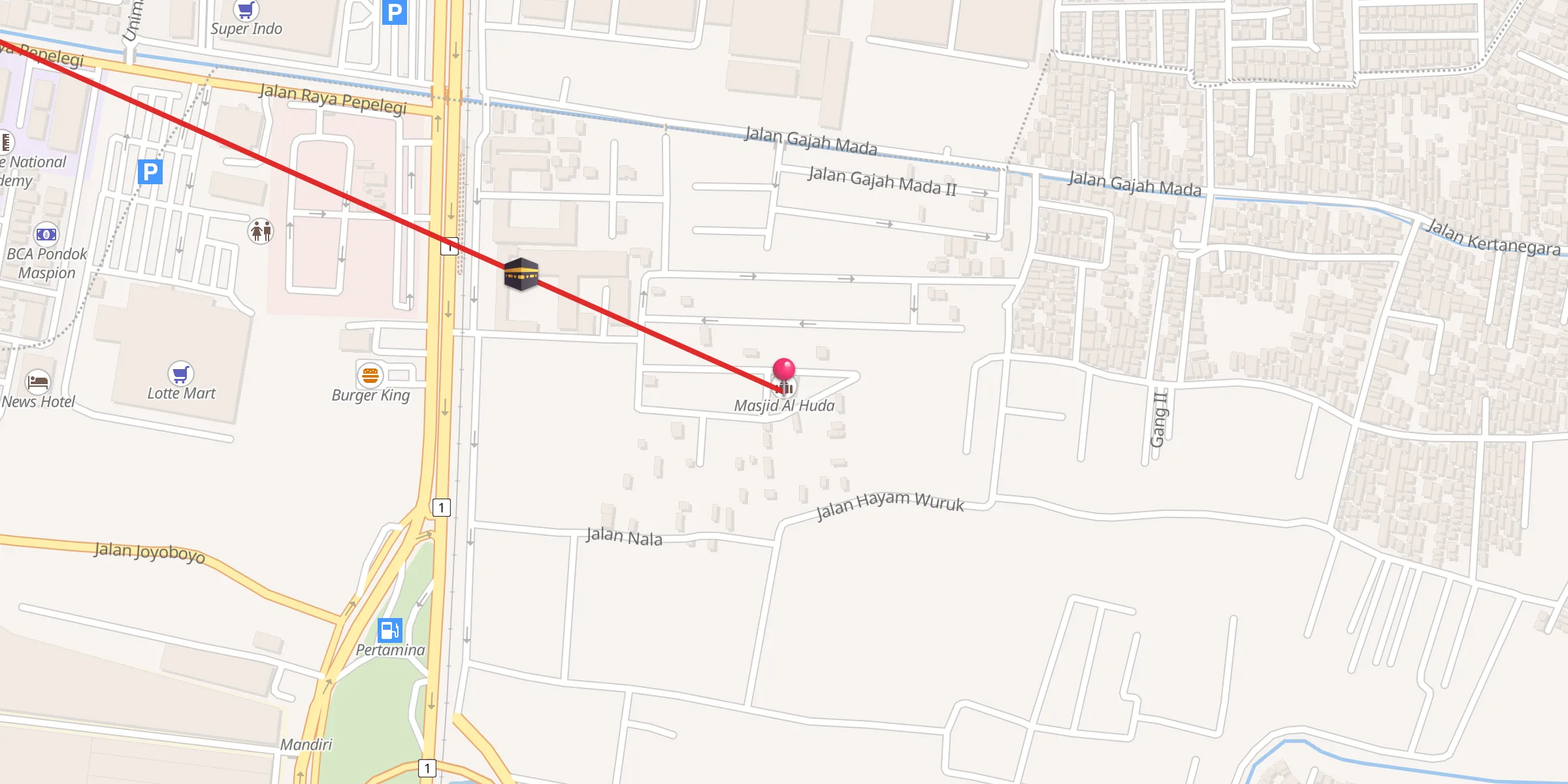 Carte de localisation : Masjid Al Huda