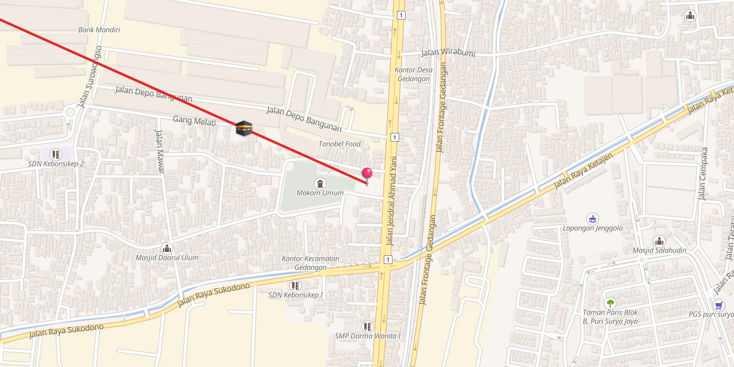 Carte de localisation : Masjid Al Hidayah