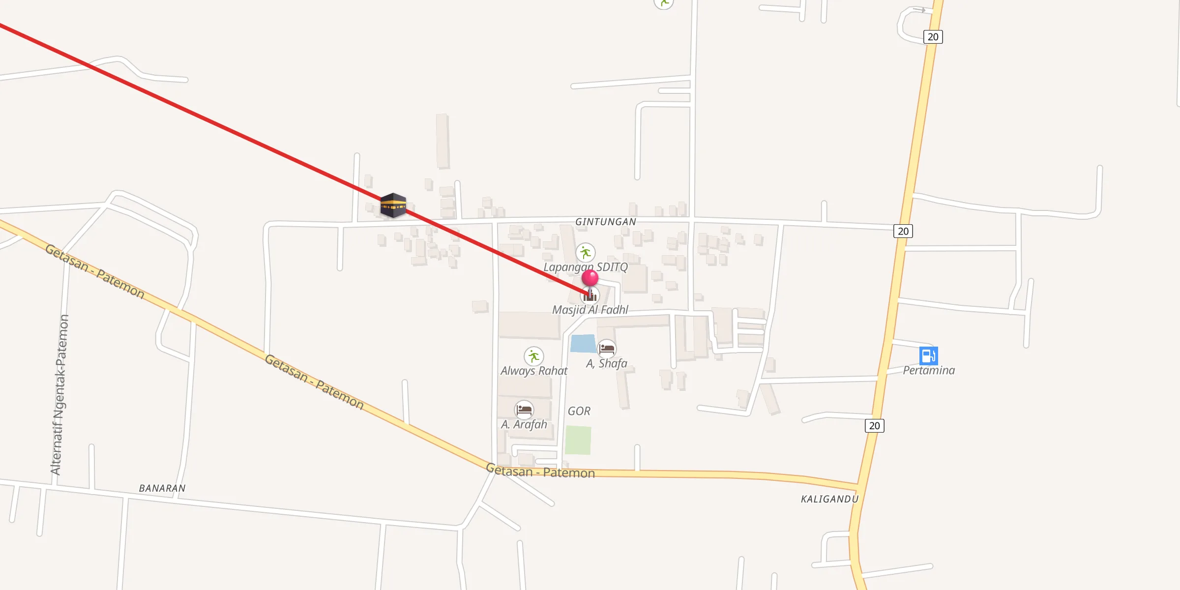 Carte de localisation : Masjid Al Fadhl