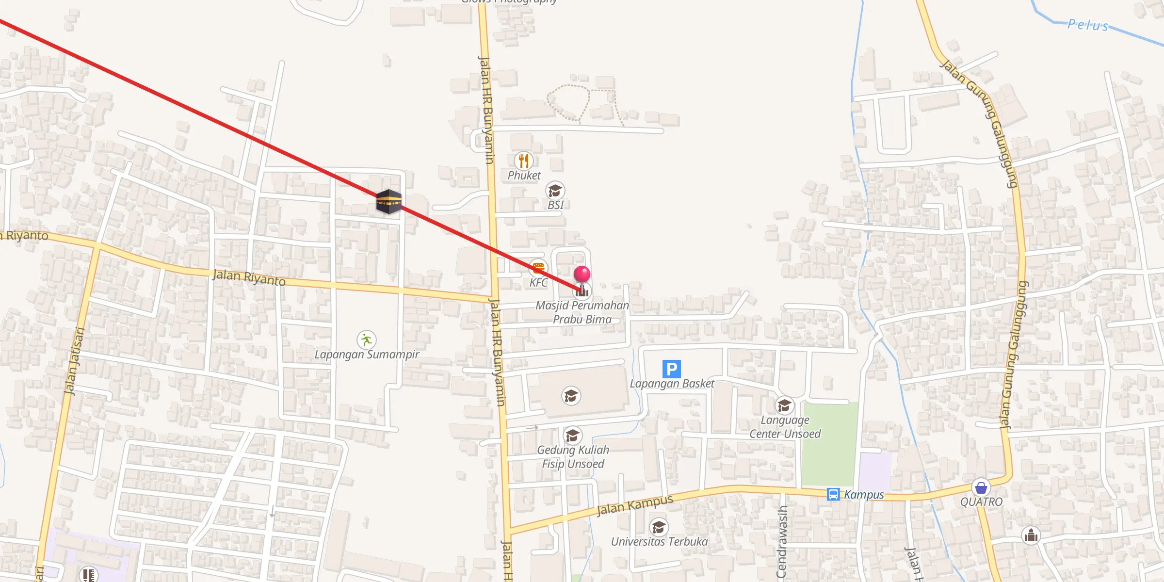 Carte de localisation : Masjid Perumahan Prabu Bima