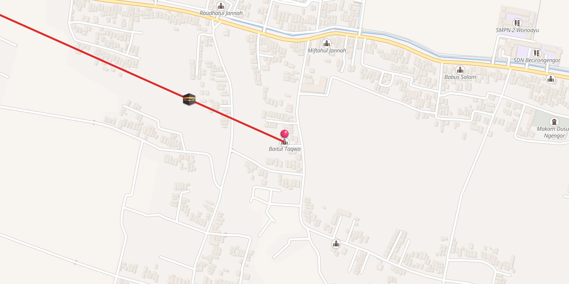 Carte de localisation : Baitut Taqwa