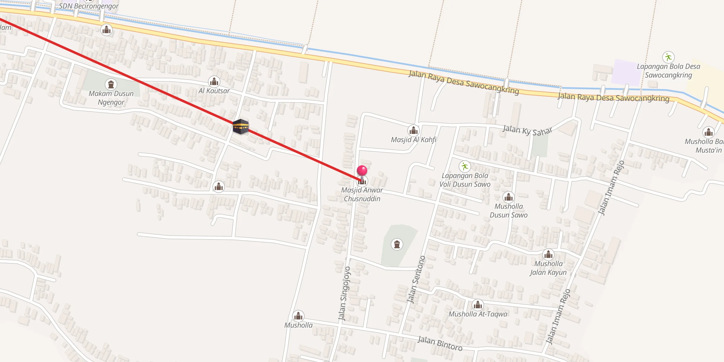 Carte de localisation : Masjid Anwar Chusnuddin