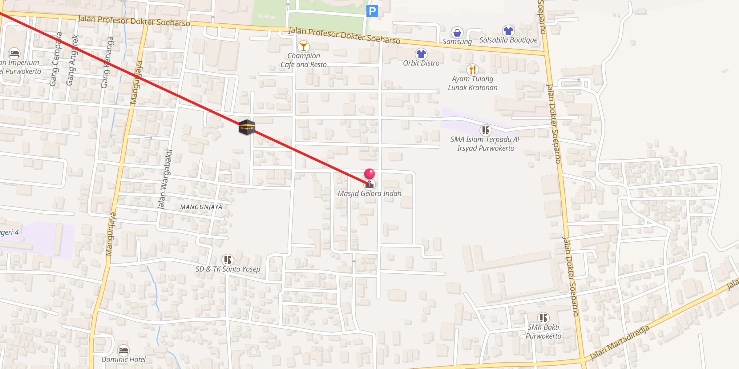 Carte de localisation : Masjid Gelora Indah