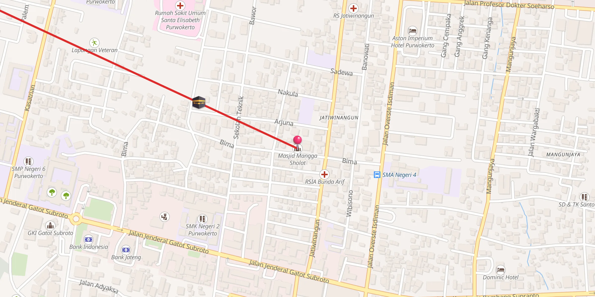 Carte de localisation : Masjid Mangga Sholat