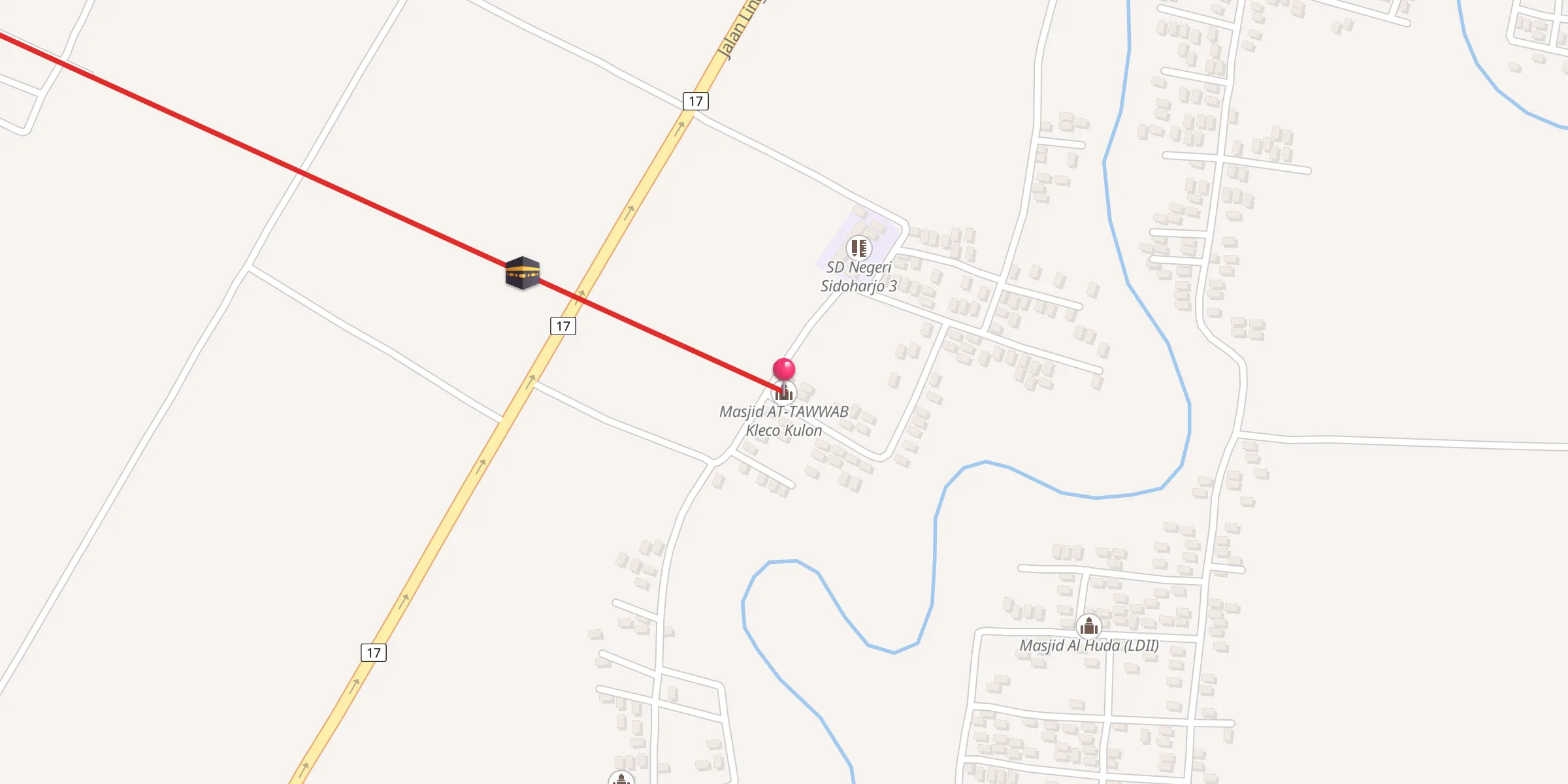 Carte de localisation : Masjid AT-TAWWAB Kleco Kulon