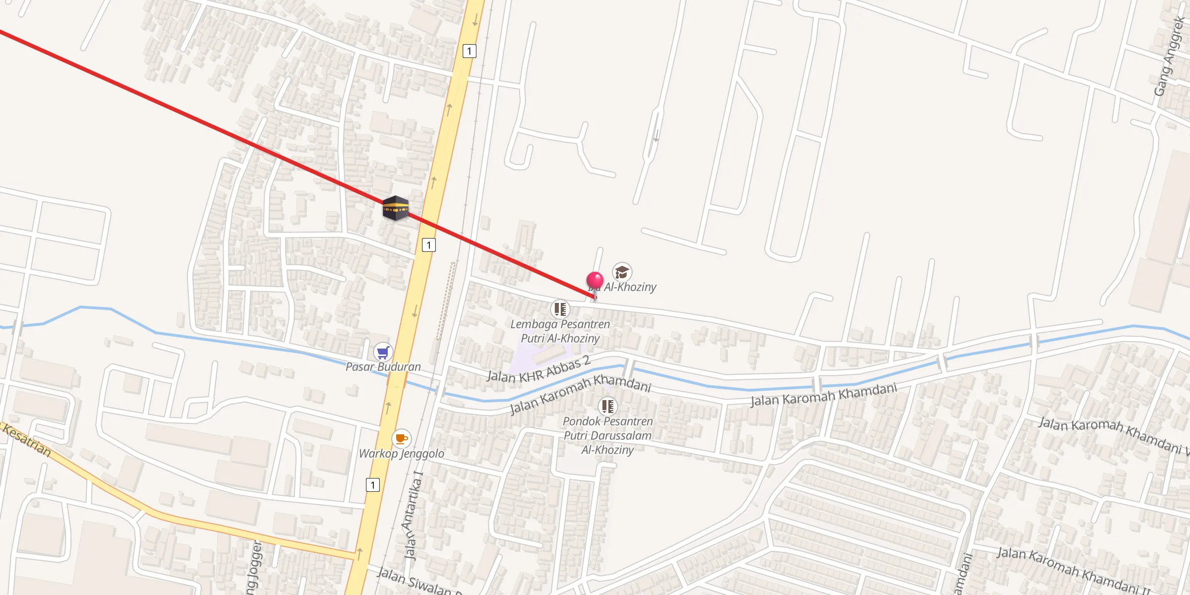 Carte de localisation : Musholla Al-Amin