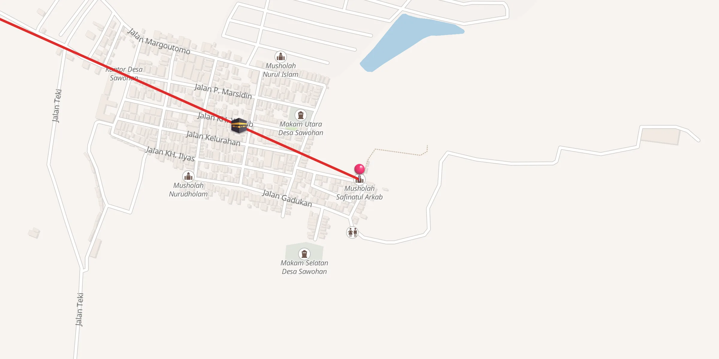 Carte de localisation : Musholah Safinatul Arkab