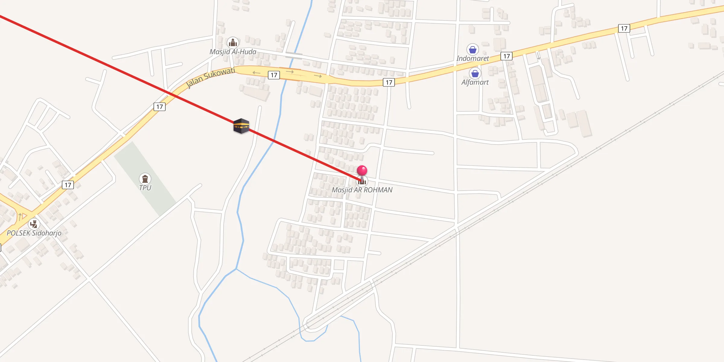 Carte de localisation : Masjid AR ROHMAN