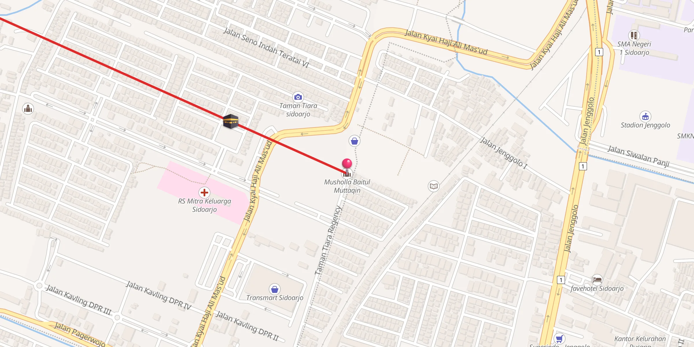 Carte de localisation : Musholla Baitul Muttaqin