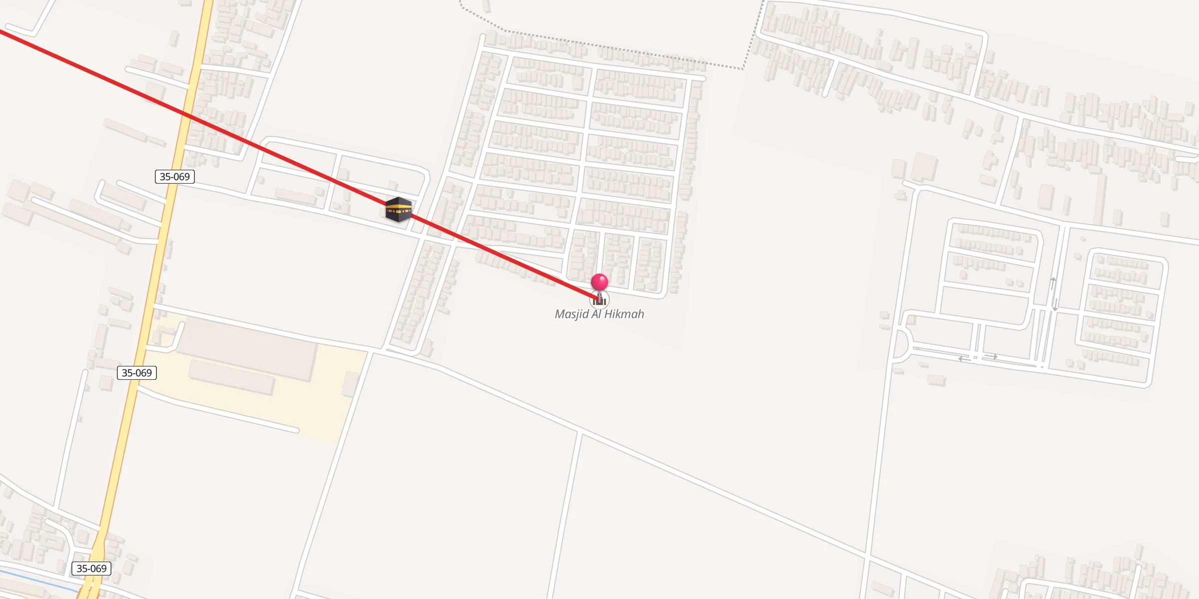 Carte de localisation : Masjid Al Hikmah