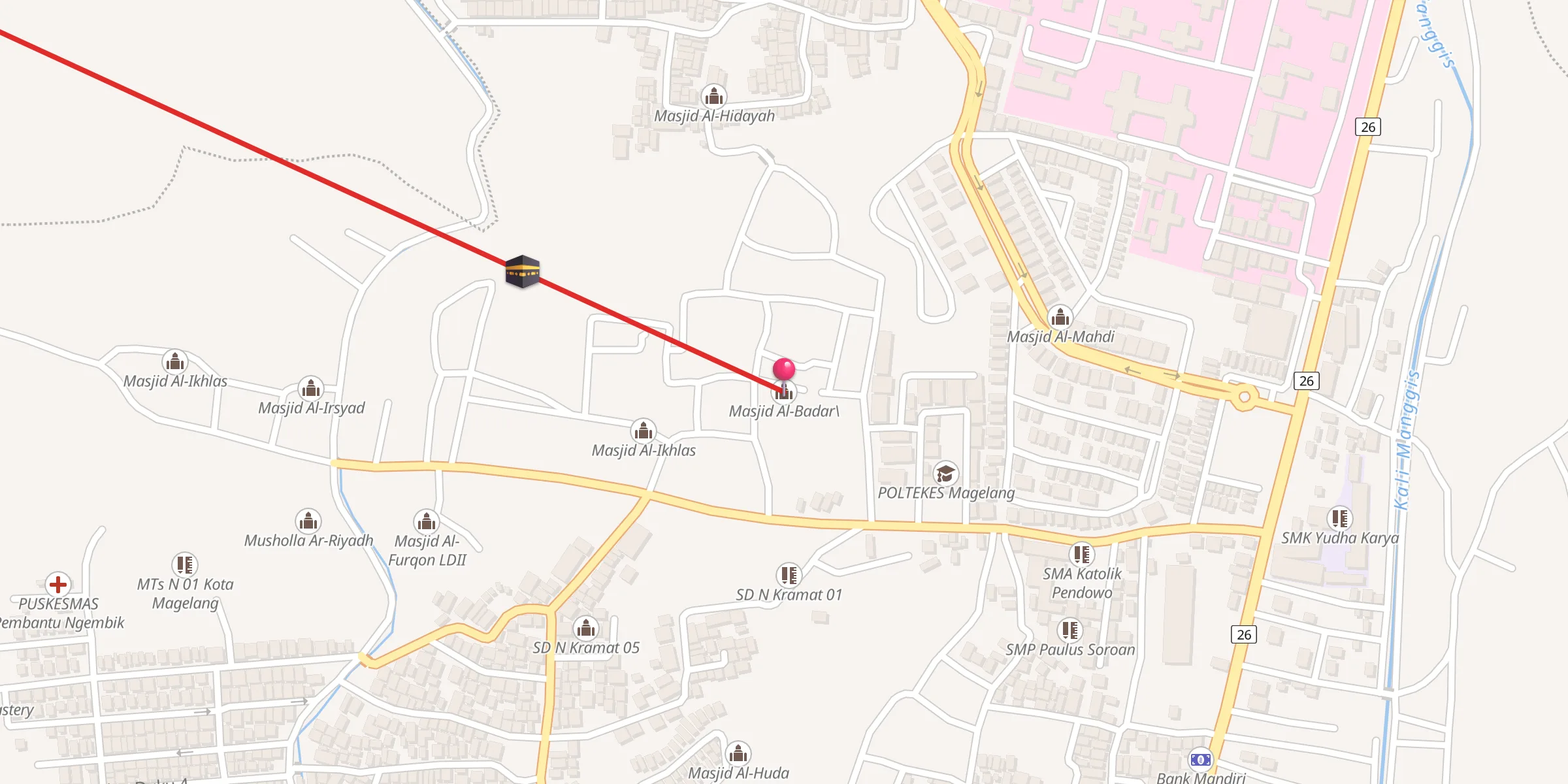 Carte de localisation : Masjid Al-Badar\