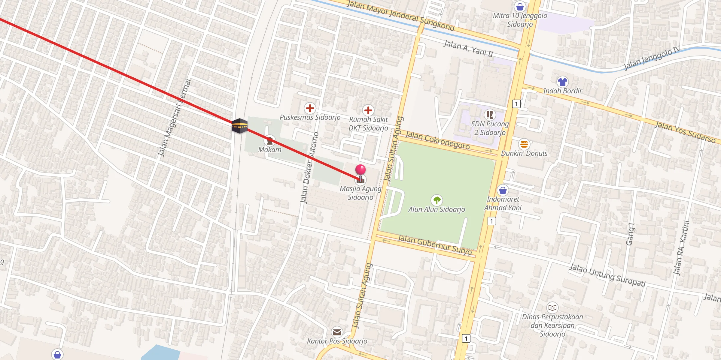 Carte de localisation : Masjid Agung Sidoarjo