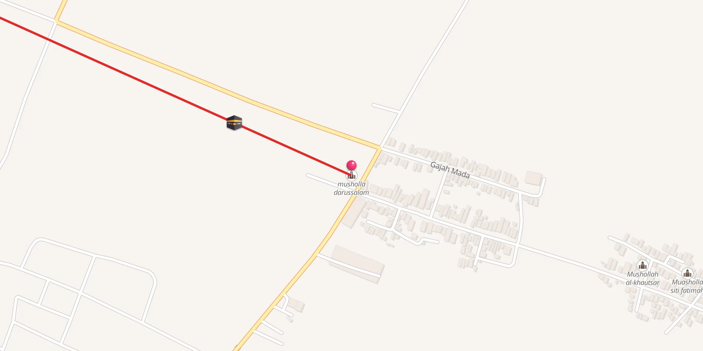 Carte de localisation : musholla darussalam