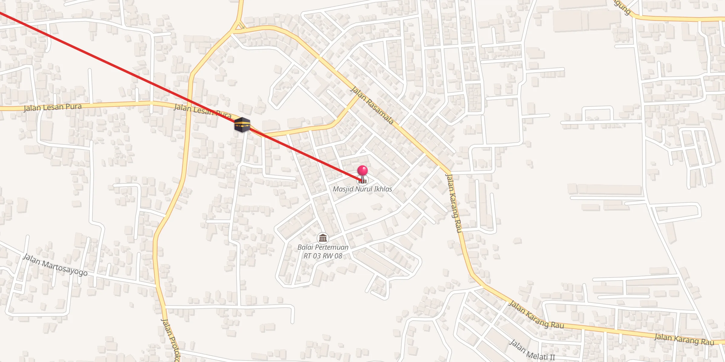 Carte de localisation : Masjid Nurul Ikhlas