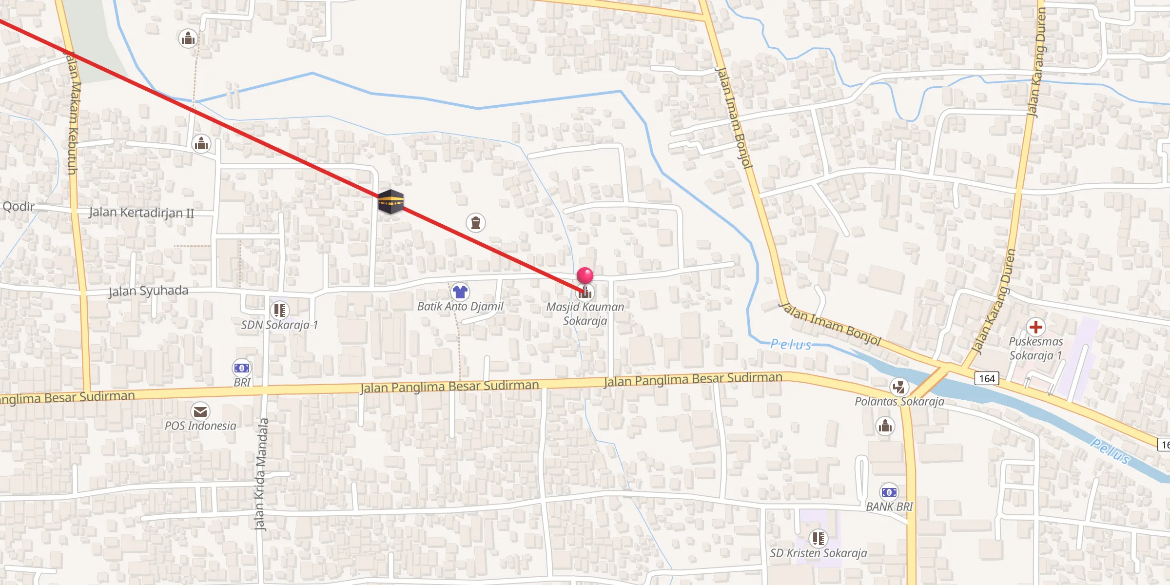 Carte de localisation : Masjid Kauman Sokaraja