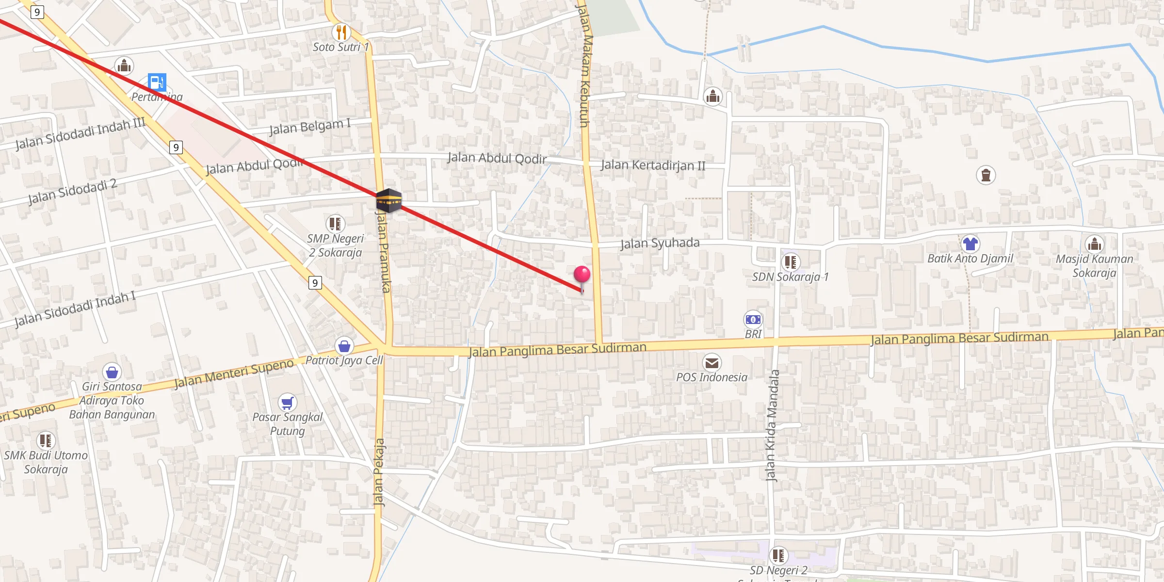 Carte de localisation : Masjid Baitul Muslimin