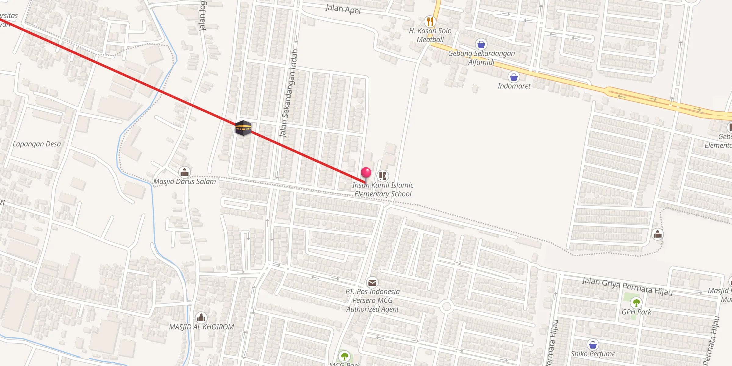 Carte de localisation : Masjid Cordoba Sidoarjo