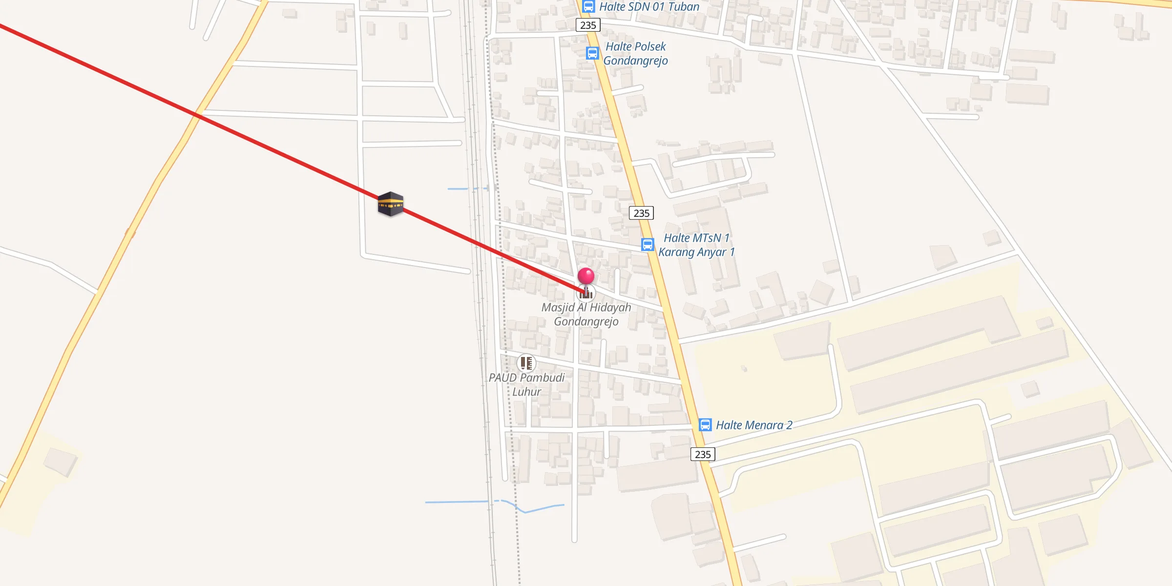 Carte de localisation : Masjid Al Hidayah Gondangrejo