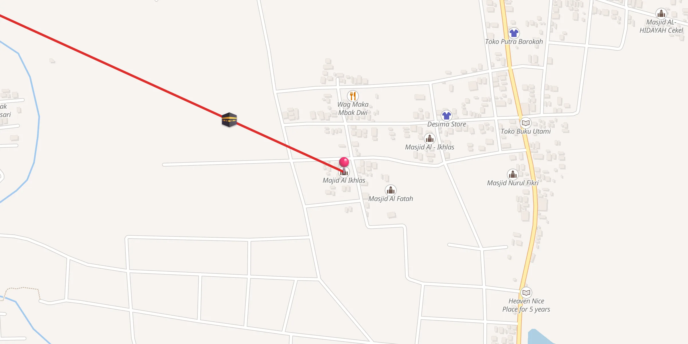 Carte de localisation : Majid Al Ikhlas