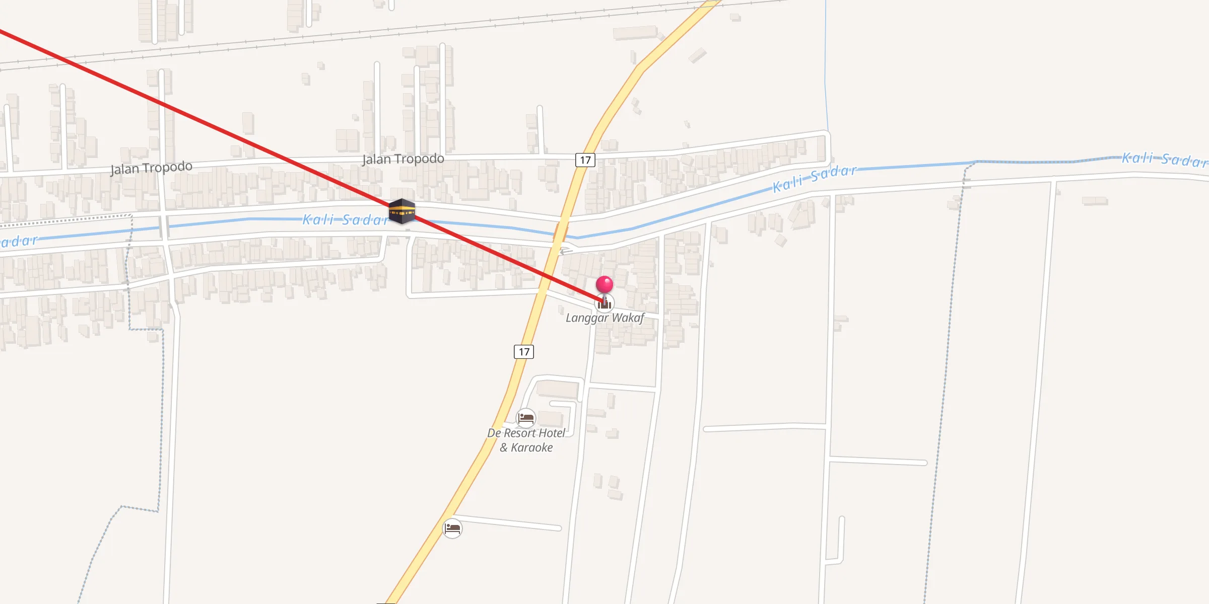 Carte de localisation : Langgar Wakaf