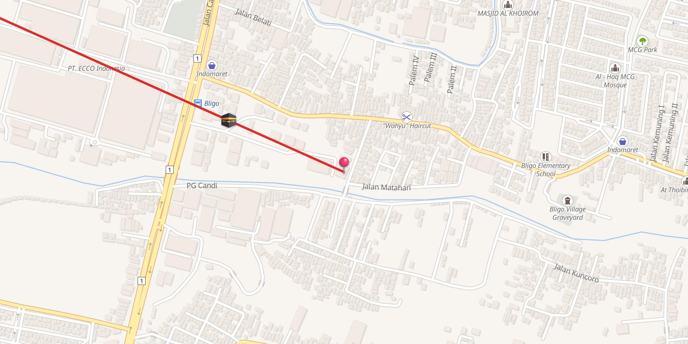 Carte de localisation : Masjid Al-Ikhlas Desa Bligo