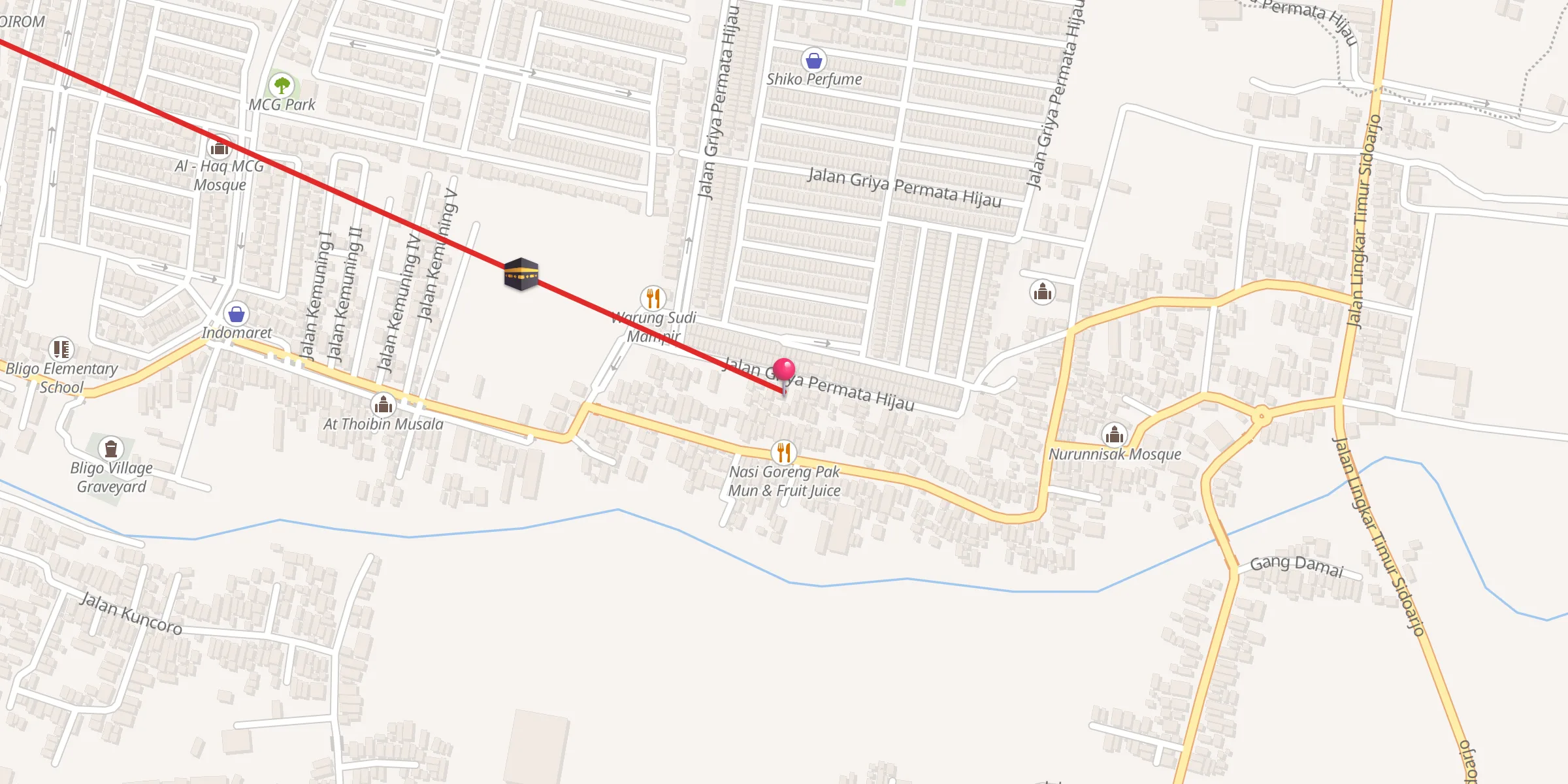 Carte de localisation : MUSHOLLA WAKAF AR-RUUM