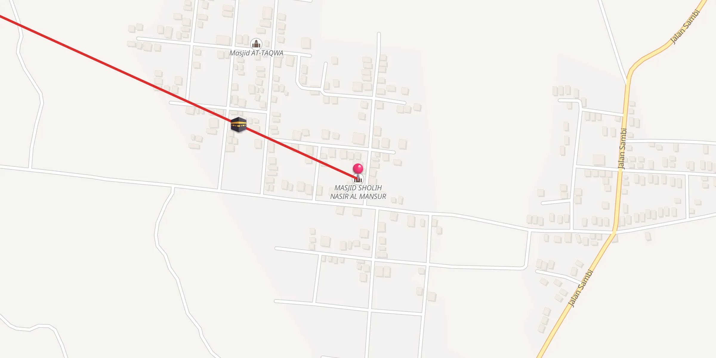 Carte de localisation : MASJID SHOLIH NASIR AL MANSUR