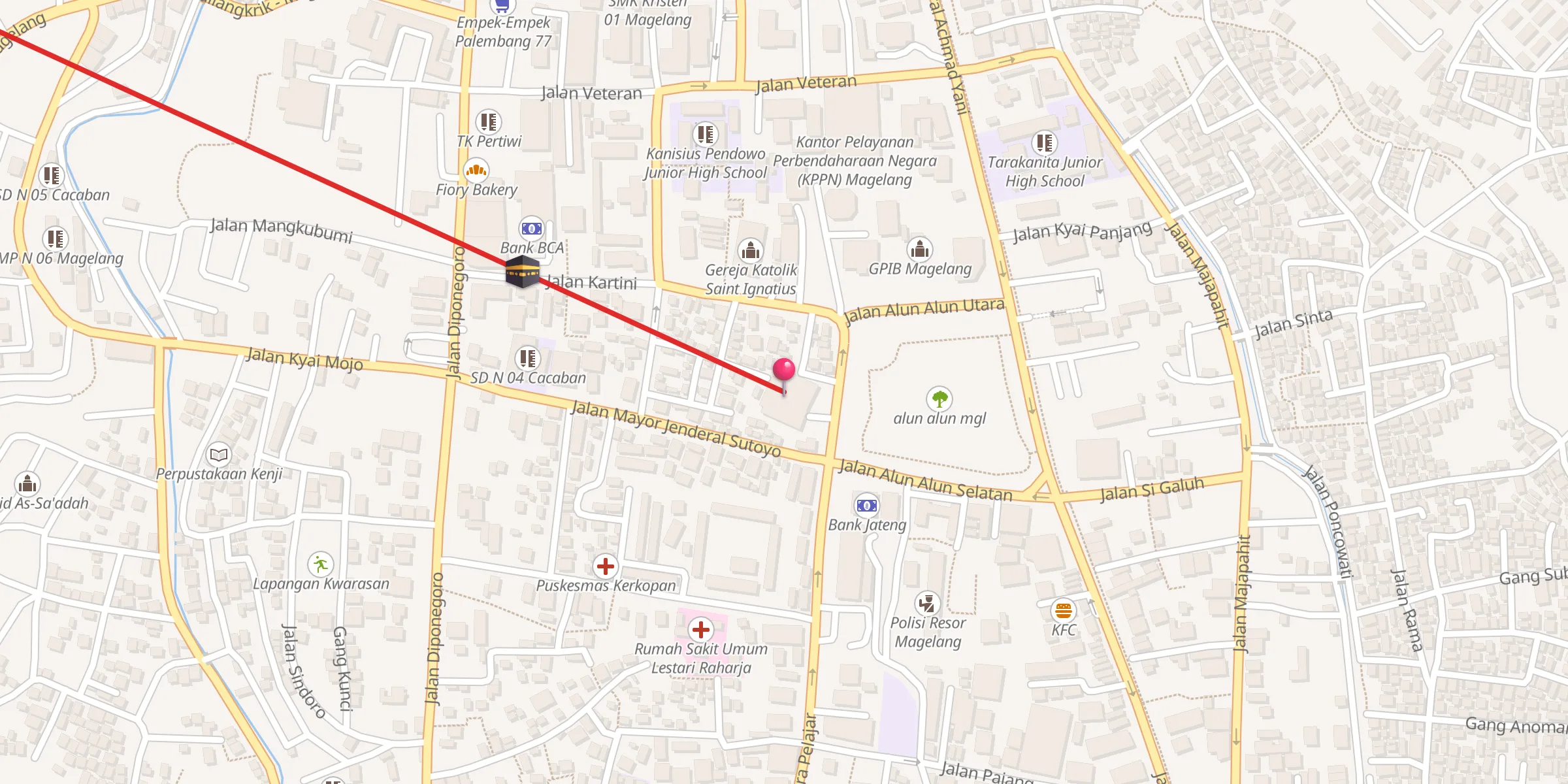 Carte de localisation : Masjid Agung Kauman Kota Magelang