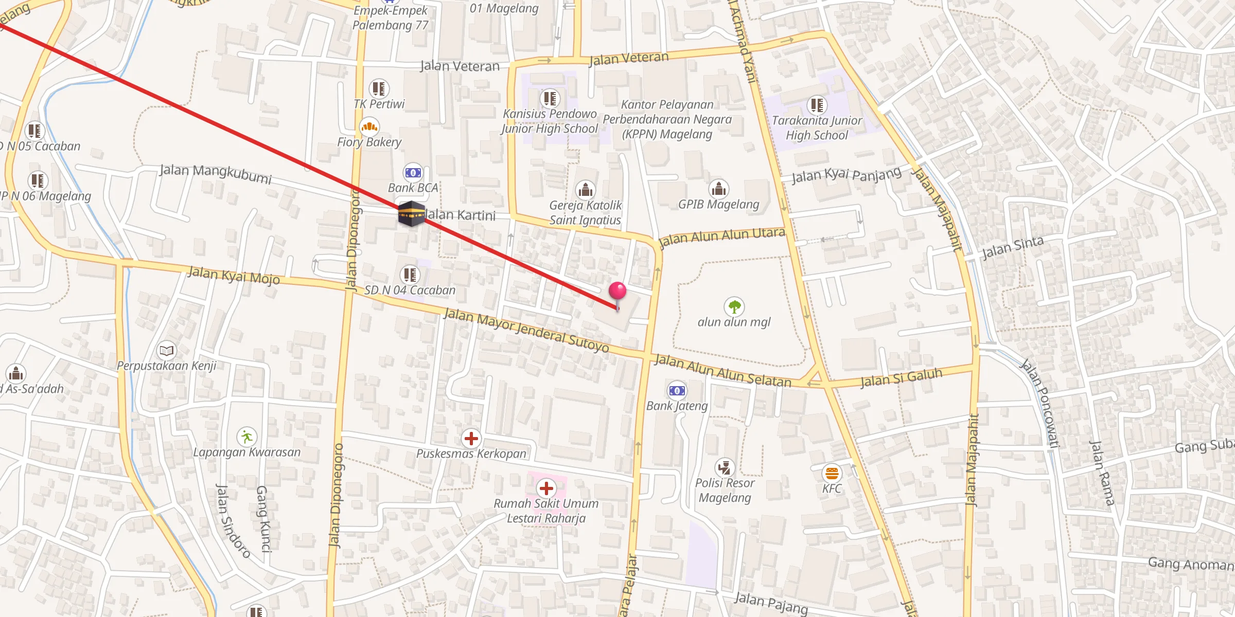 Carte de localisation : Masjid Agung Kauman