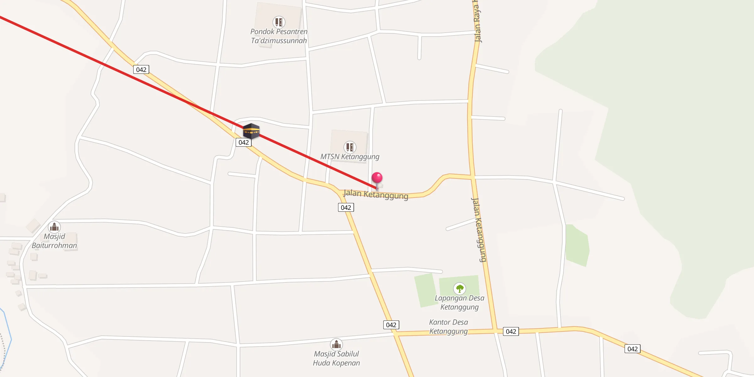 Carte de localisation : Masjid Abid Abdullah al Aufy wa Shalihah Jabir al Aufy Ngawi