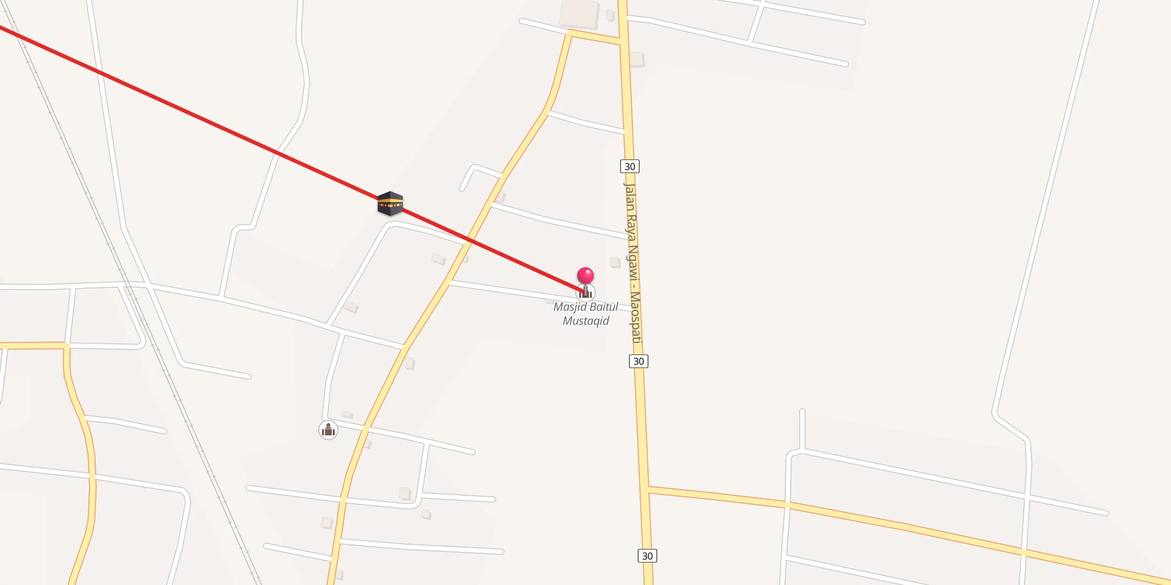 Carte de localisation : Masjid Baitul Mustaqid