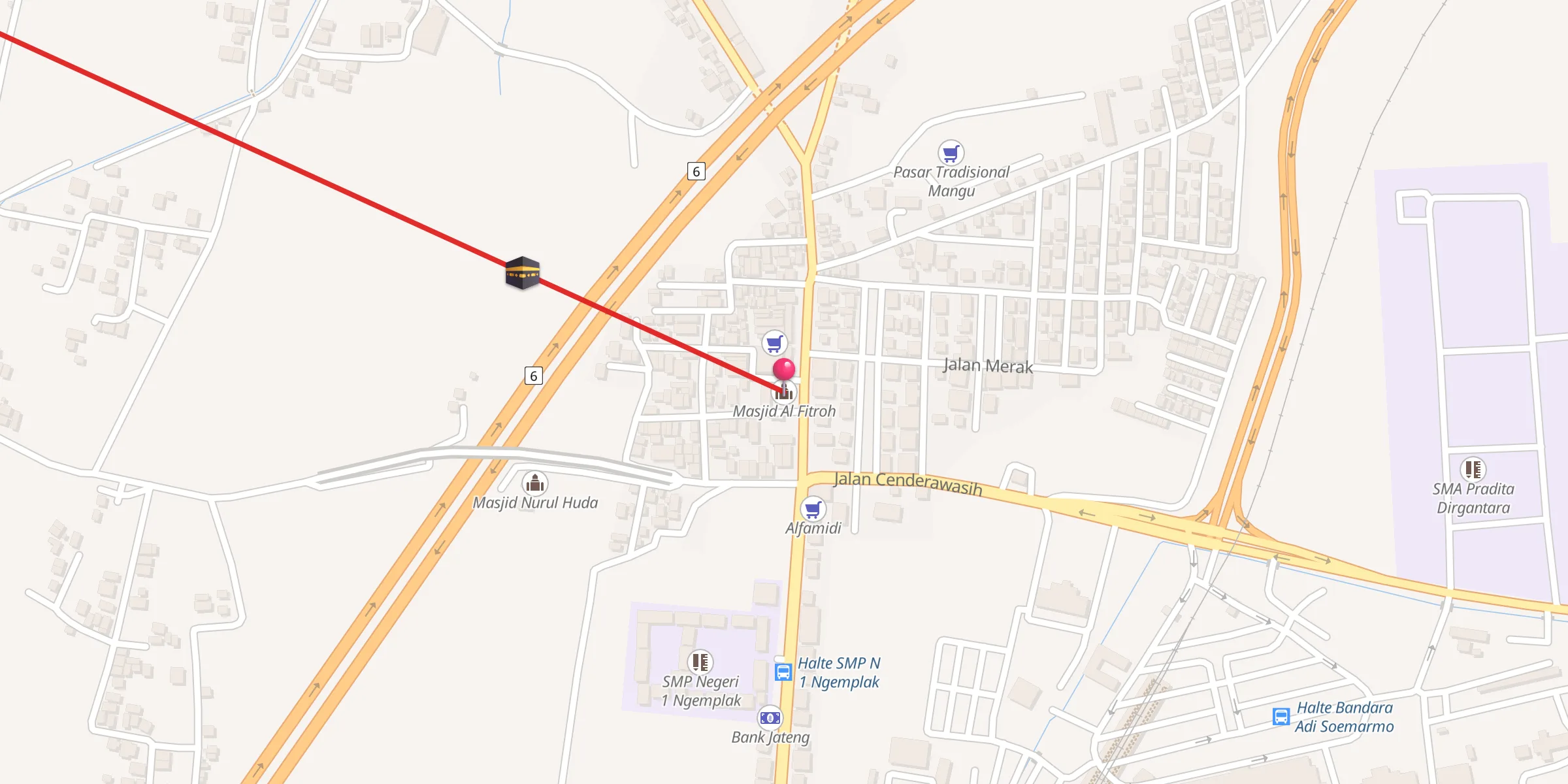 Carte de localisation : Masjid Al Fitroh