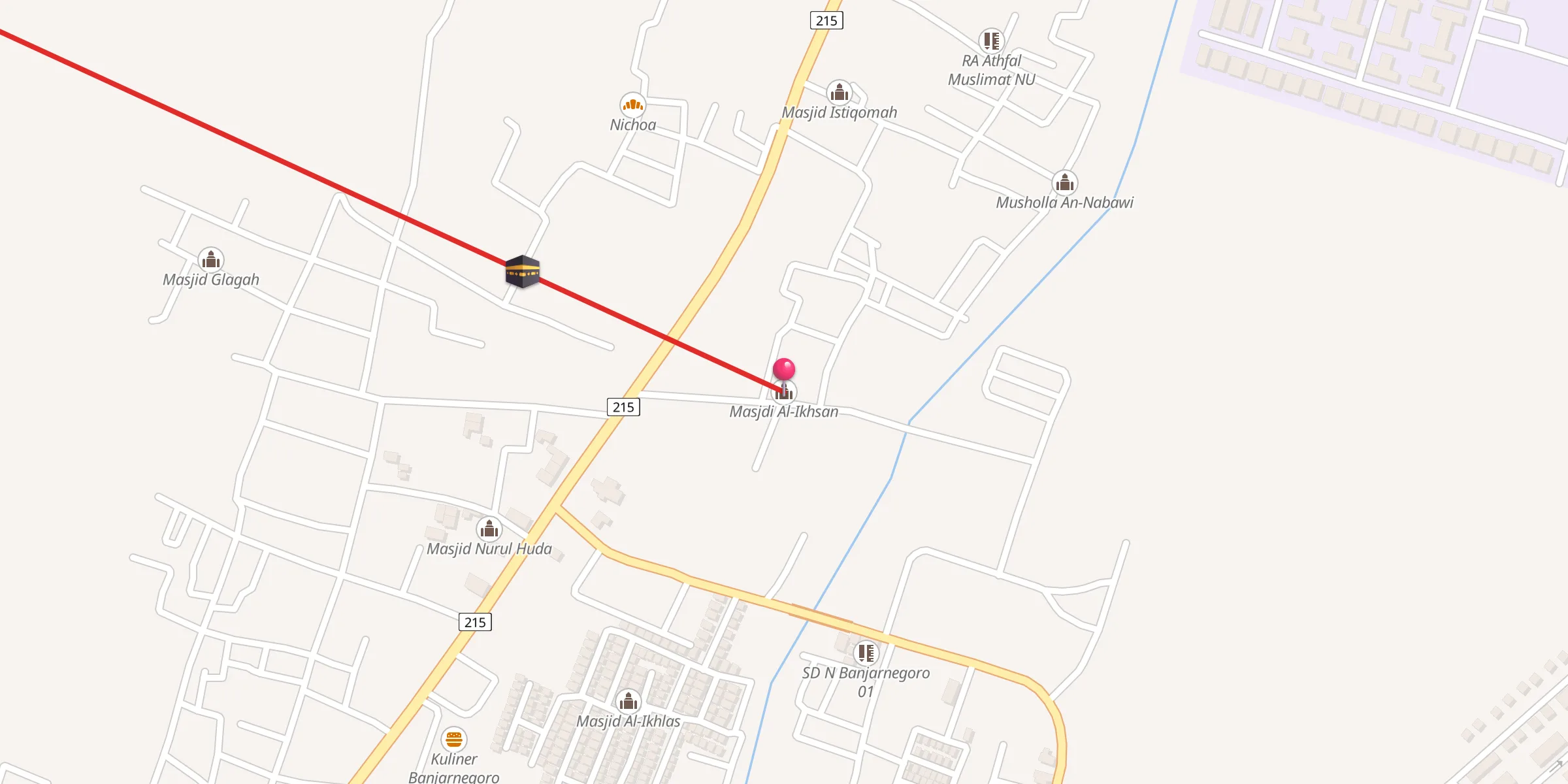 Carte de localisation : Masjdi Al-Ikhsan
