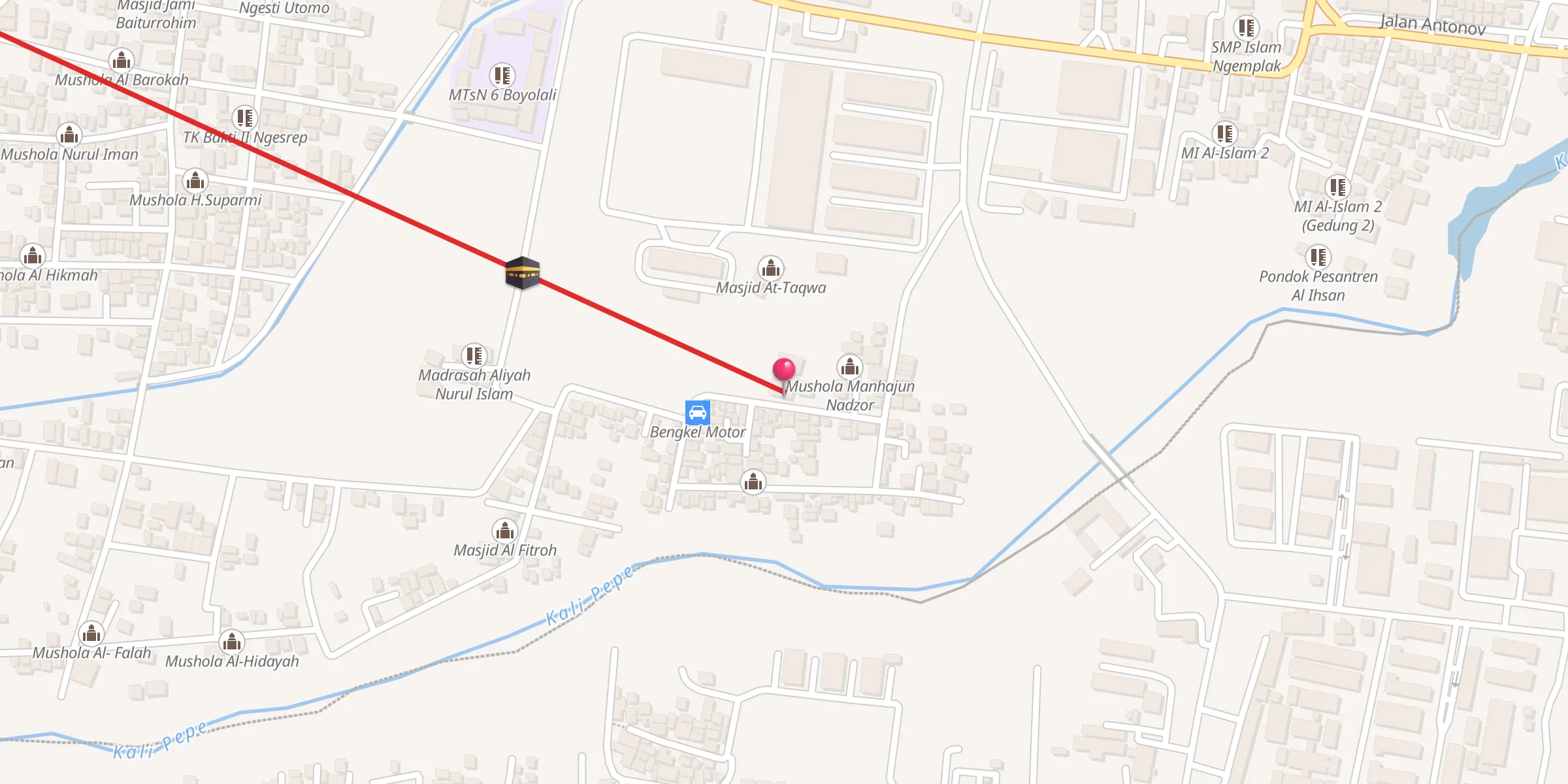 Carte de localisation : Masjid Al Bin Thalib
