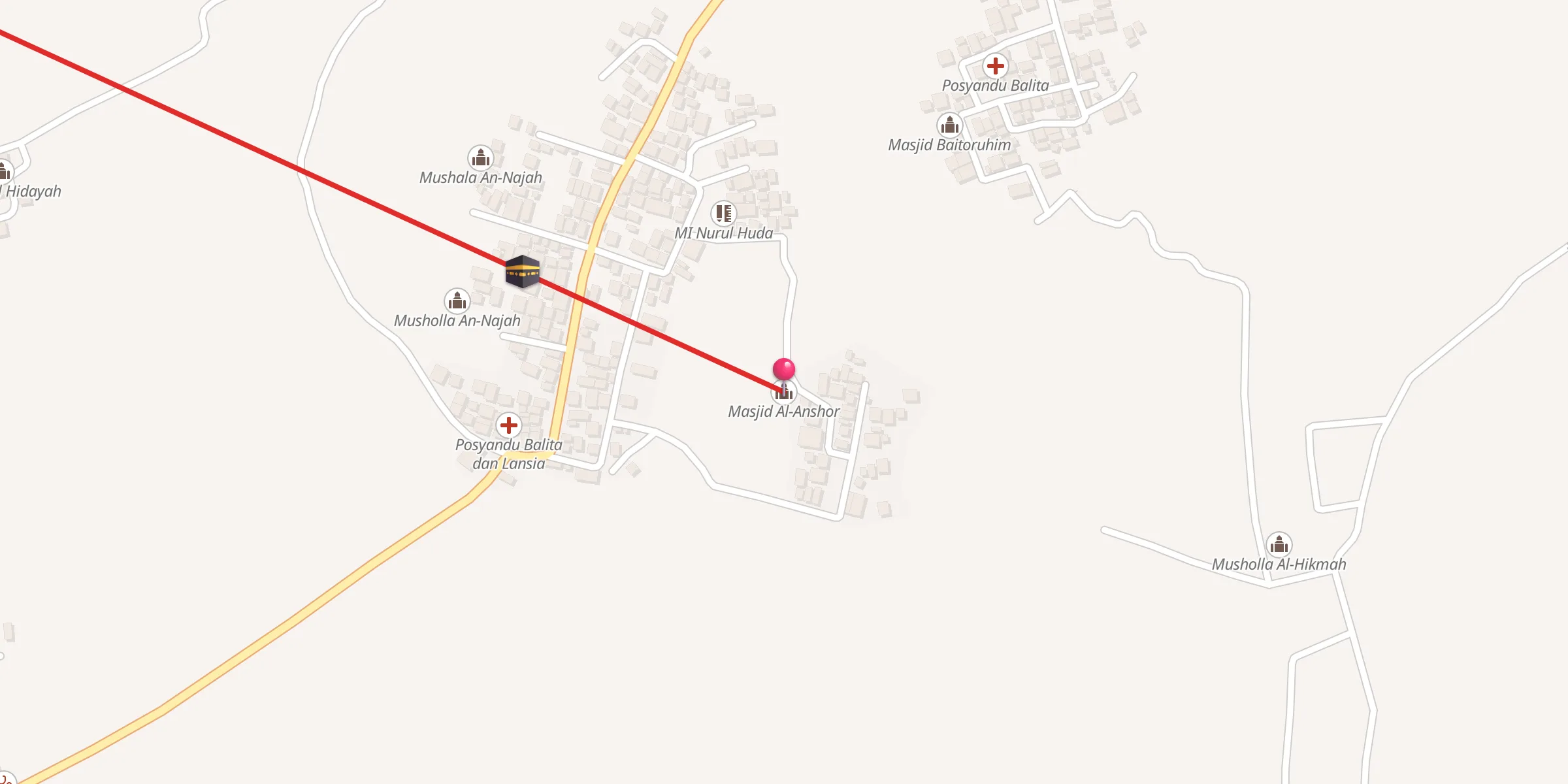 Carte de localisation : Masjid Al-Anshor