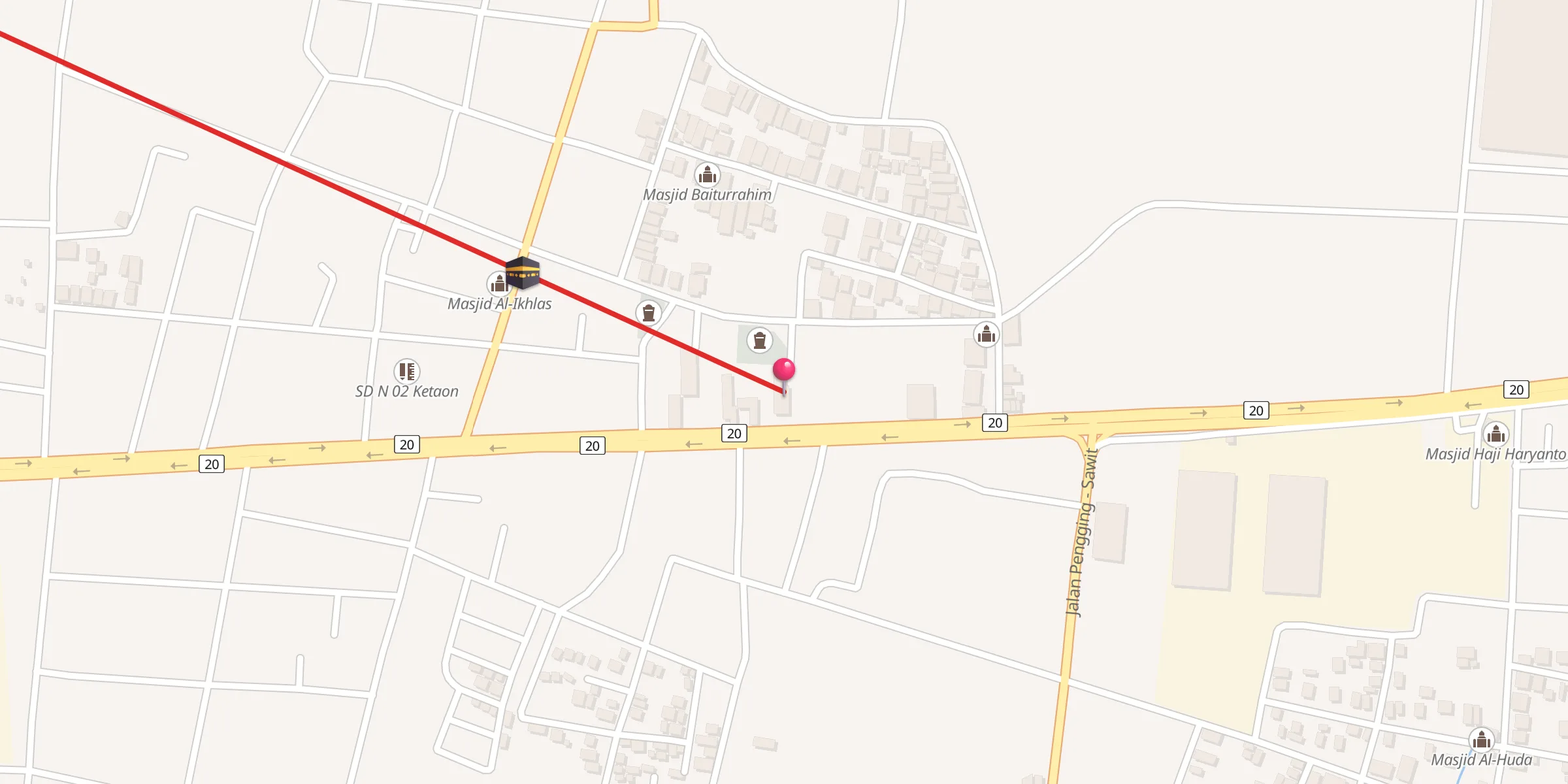 Carte de localisation : Masjid Abu Bakar Ash-Shiddiq