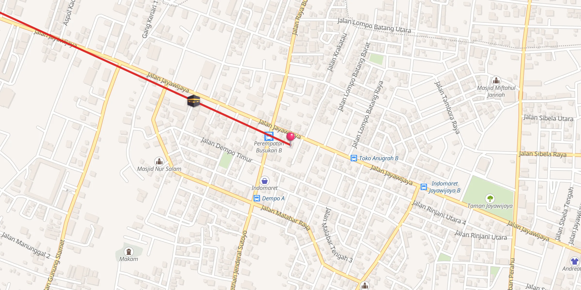 Carte de localisation : Masjid Al Bakrie