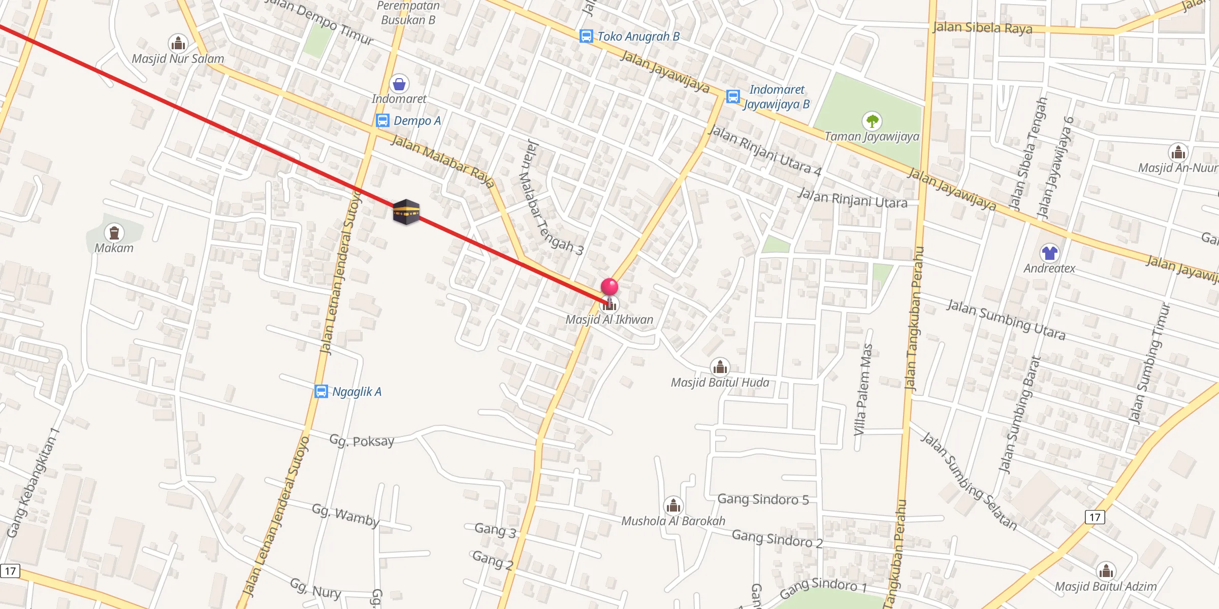 Carte de localisation : Masjid Al Ikhwan