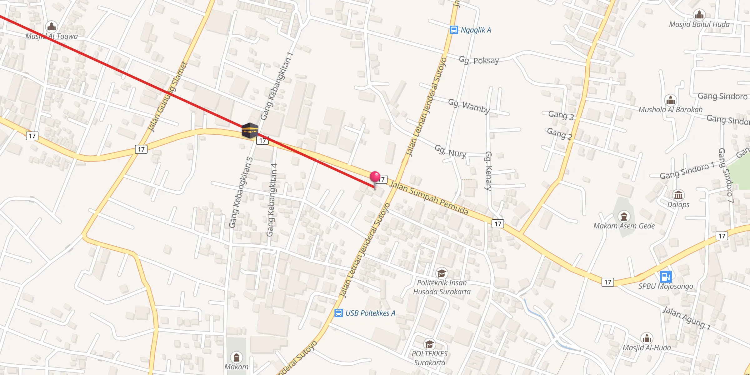 Carte de localisation : Masjid Al Ikhsan