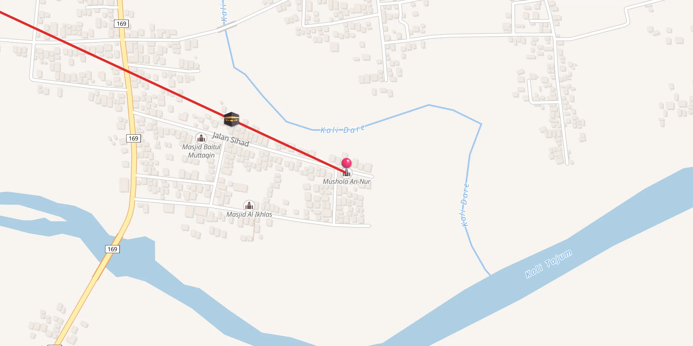 Carte de localisation : Mushola An-Nur