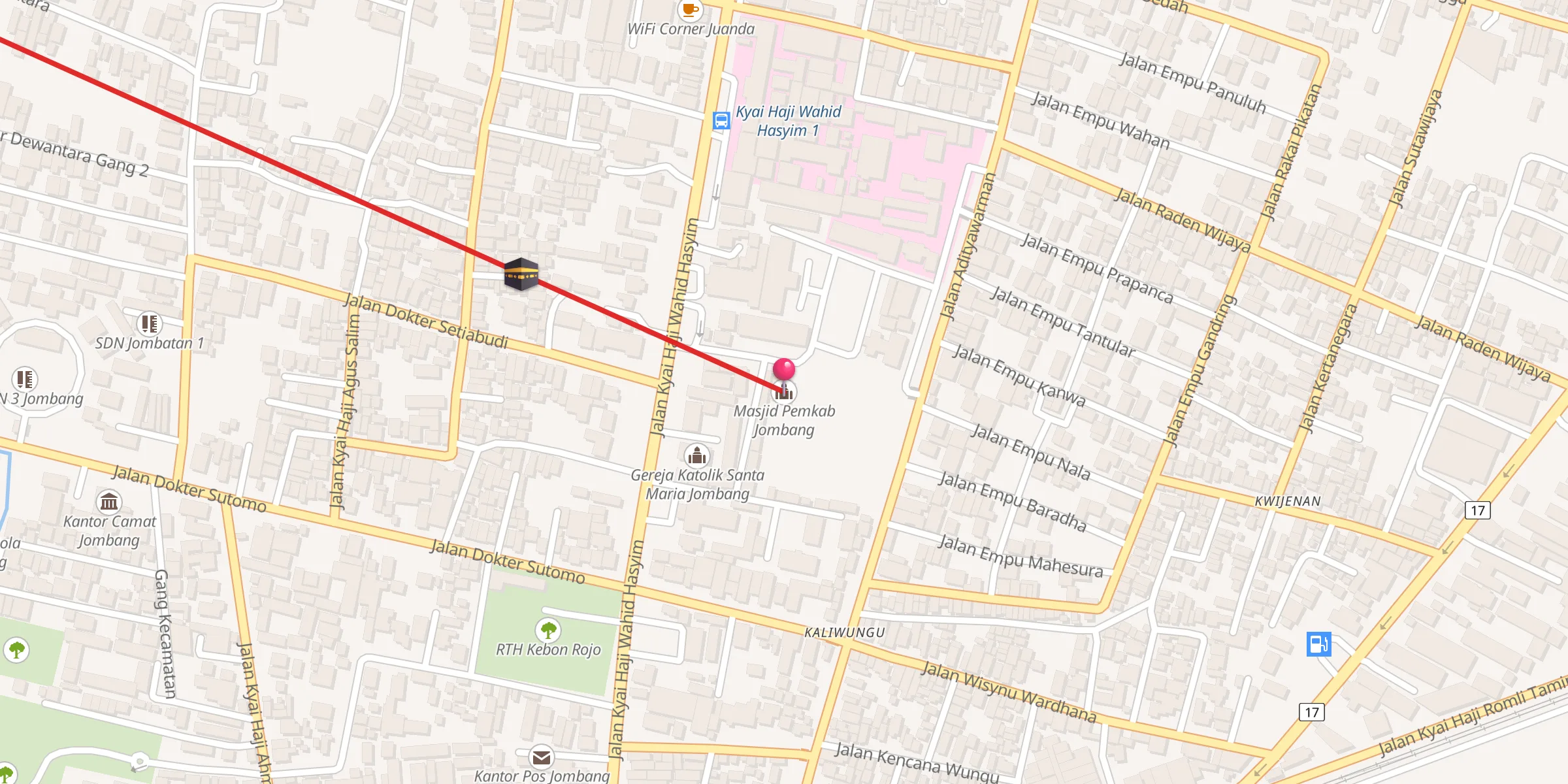 Carte de localisation : Masjid Pemkab Jombang